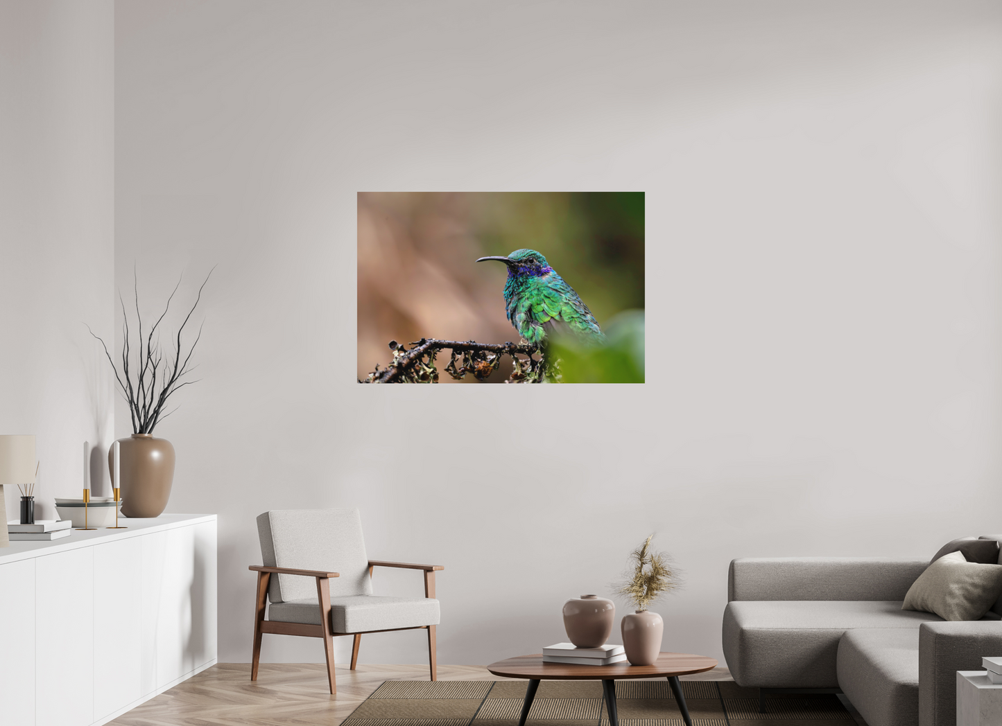 120 x 80 cm, Textured Matte hummingbird8