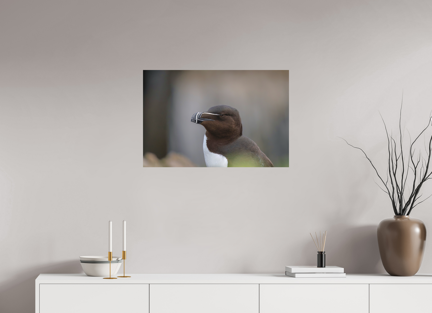 75 x 50 cm, Textured Matte Razorbill