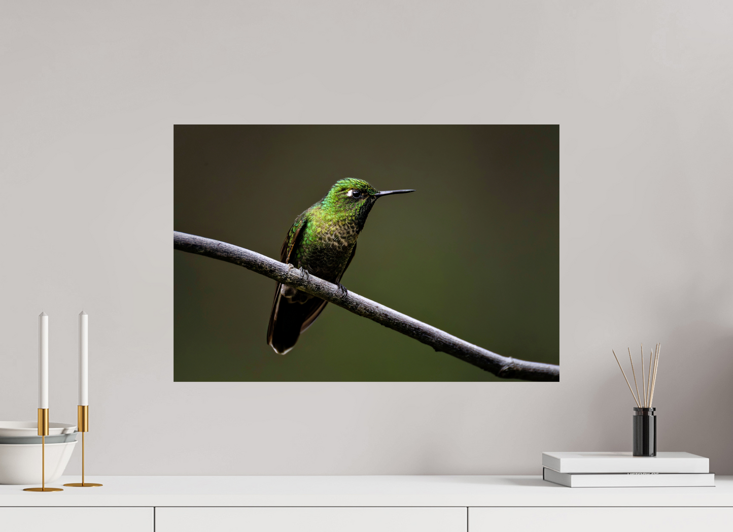 60 x 40 cm, Smooth Glossy hummingbird6
