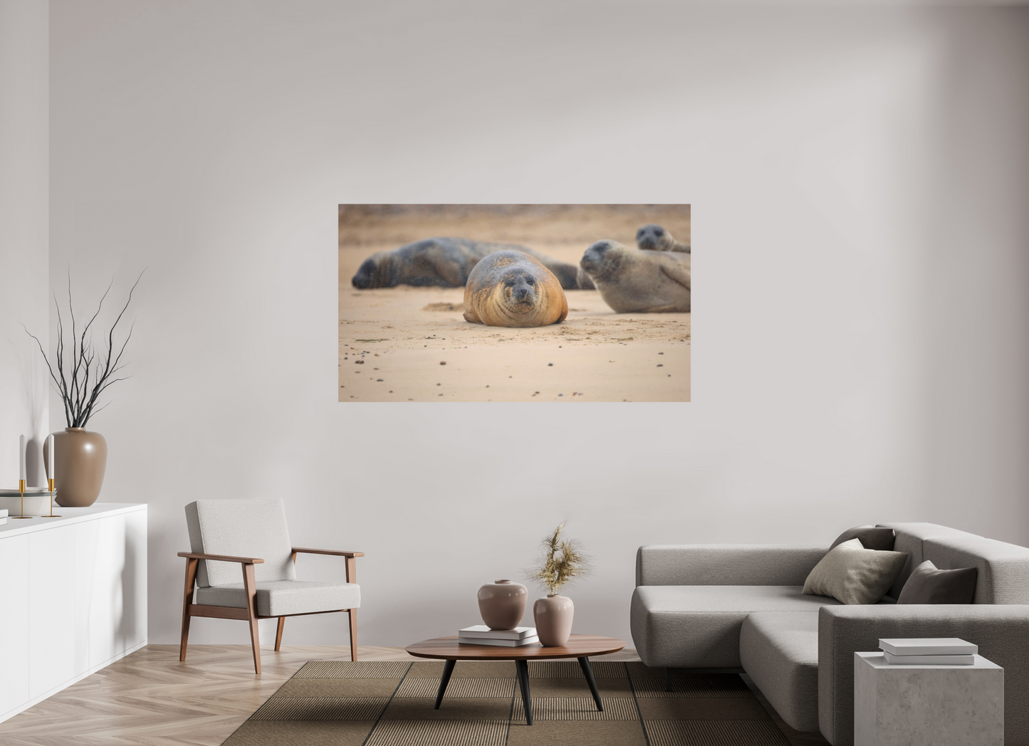 176 x 99 cm, Textured Matte seals in the rain