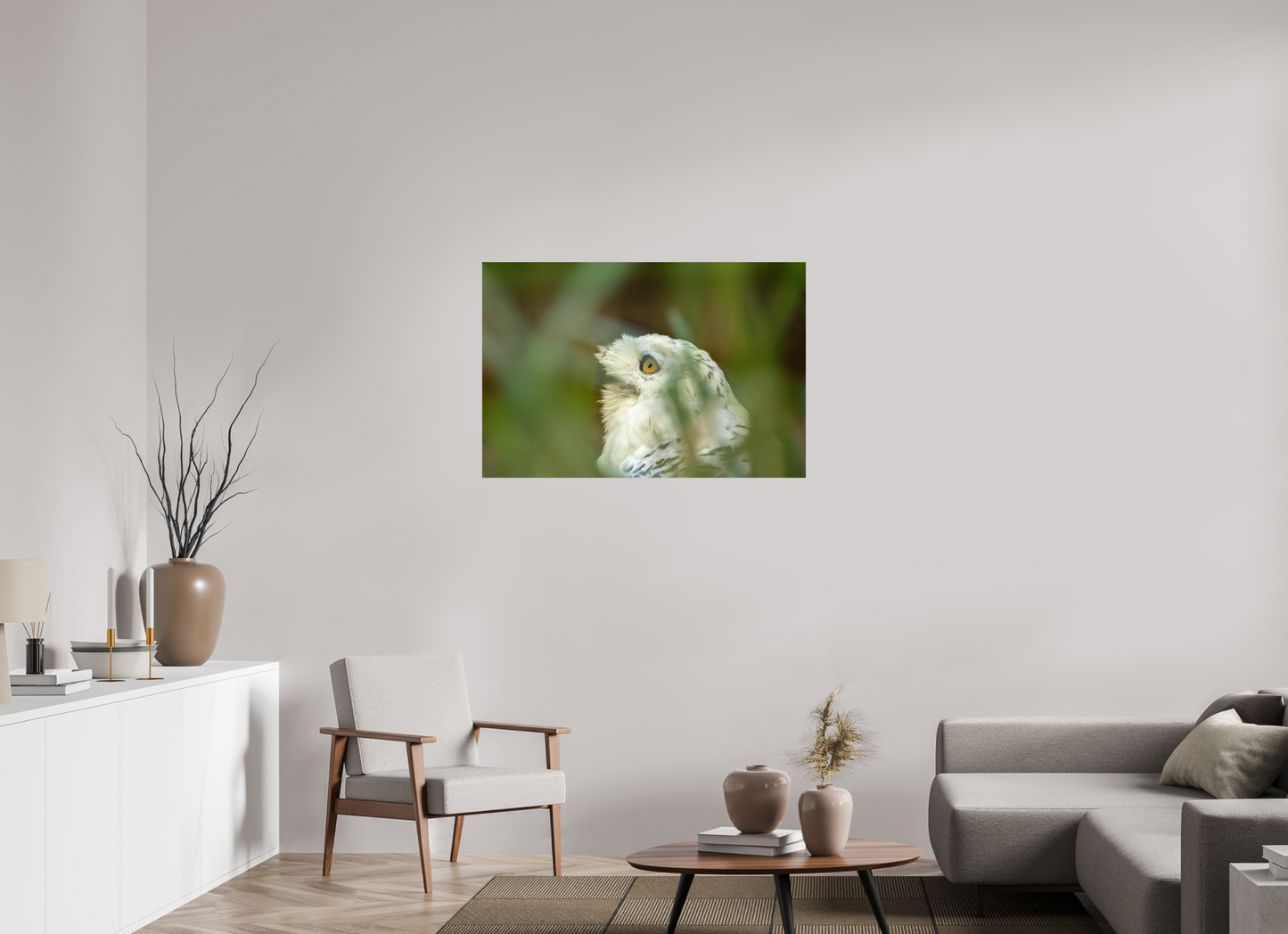 105 x 70 cm, Smooth Glossy snowy owl