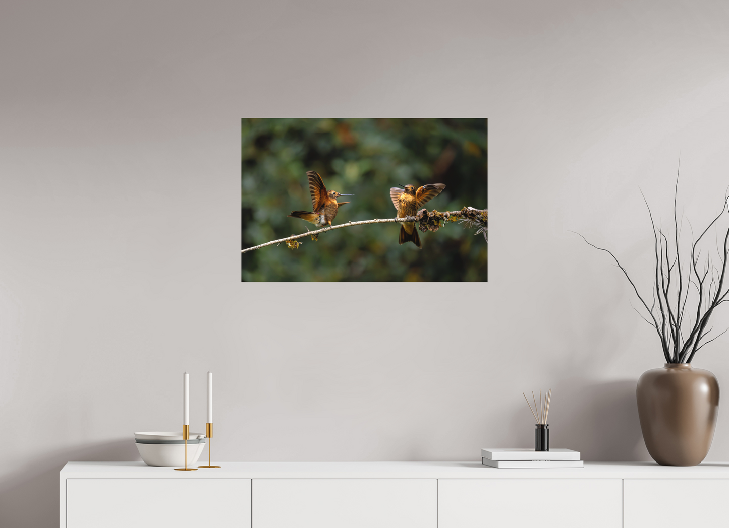 75 x 50 cm, Textured Matte hummingbird9