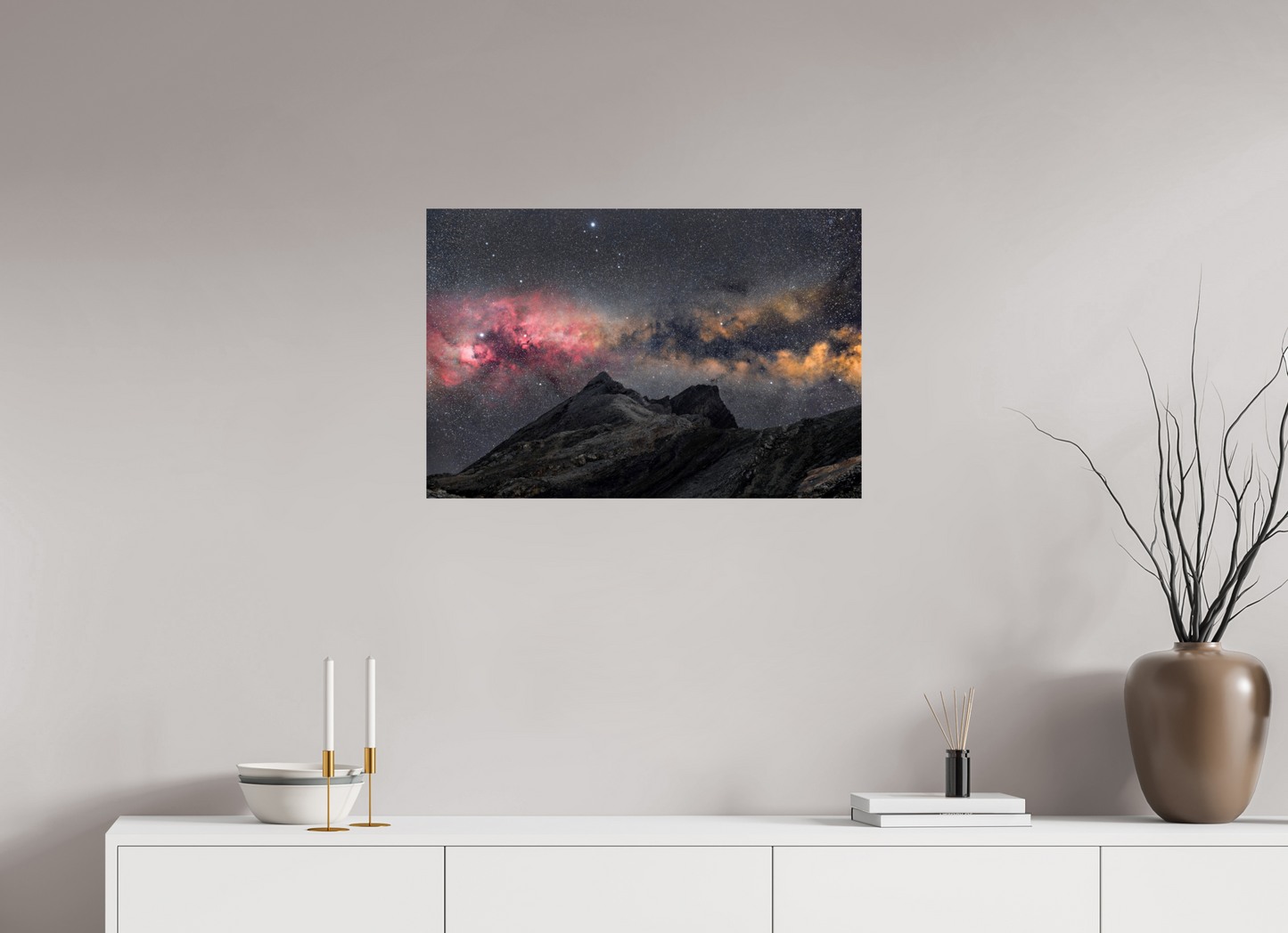 75 x 50 cm, Smooth Glossy Fire in the sky