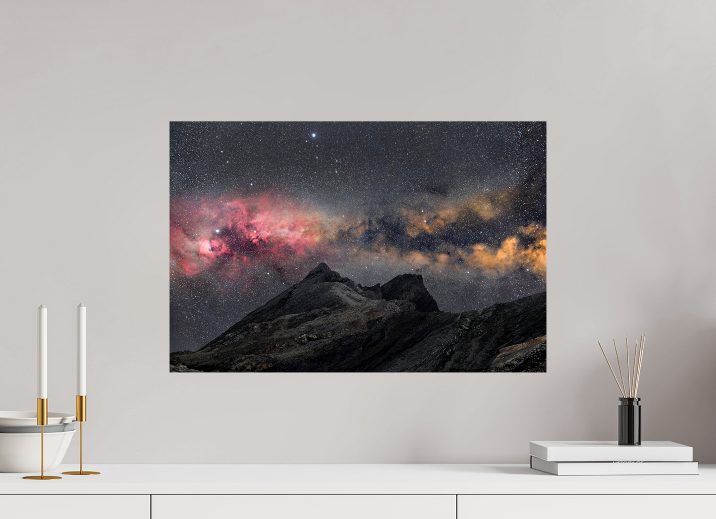 60 x 40 cm, Smooth Glossy Fire in the sky