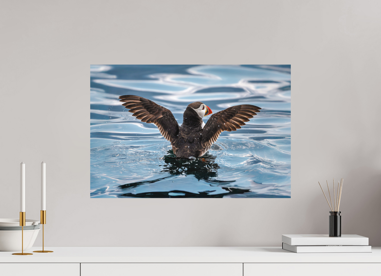 60 x 40 cm, Textured Matte puffin4