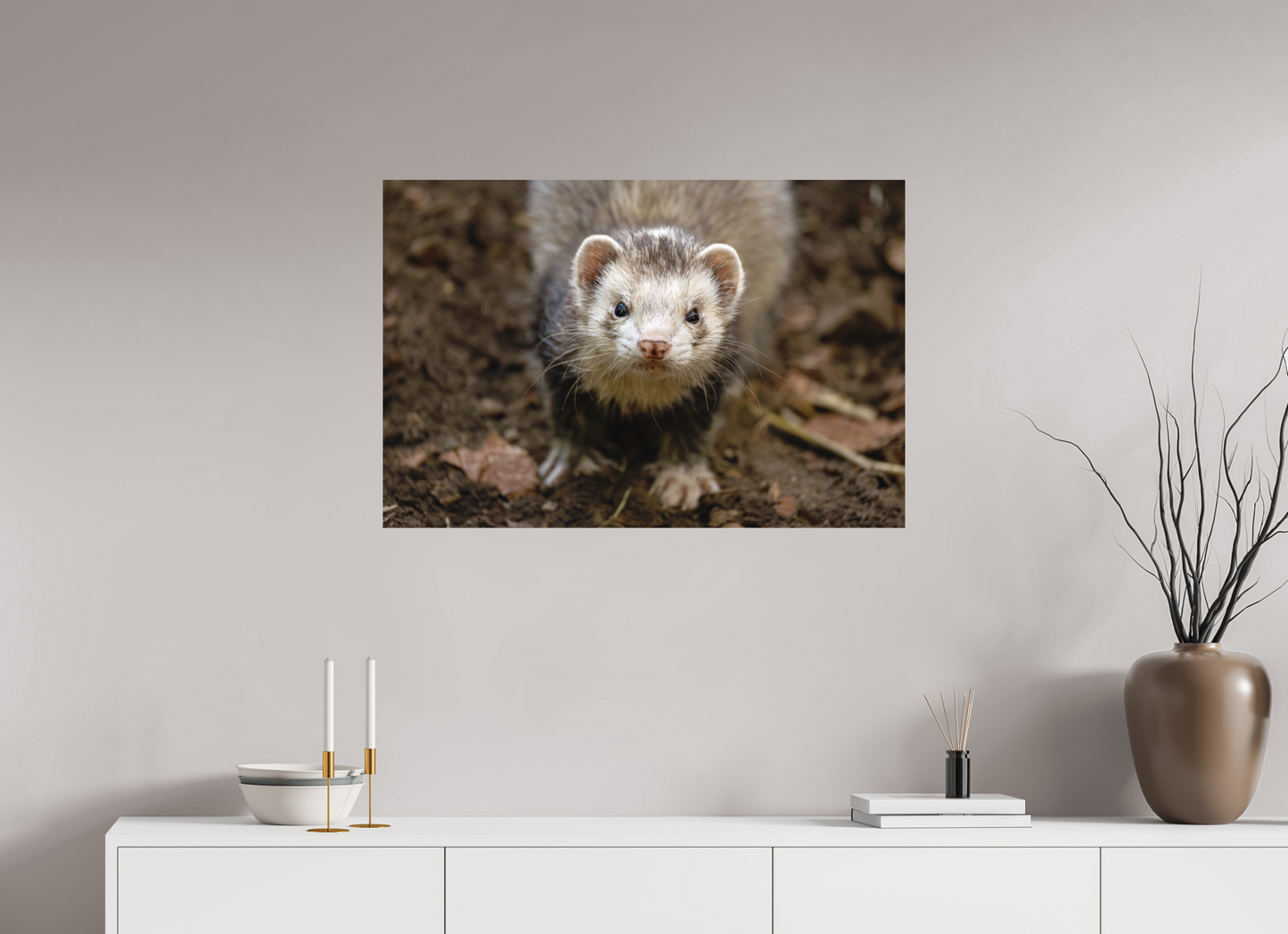 90 x 60 cm, Textured Matte ferret