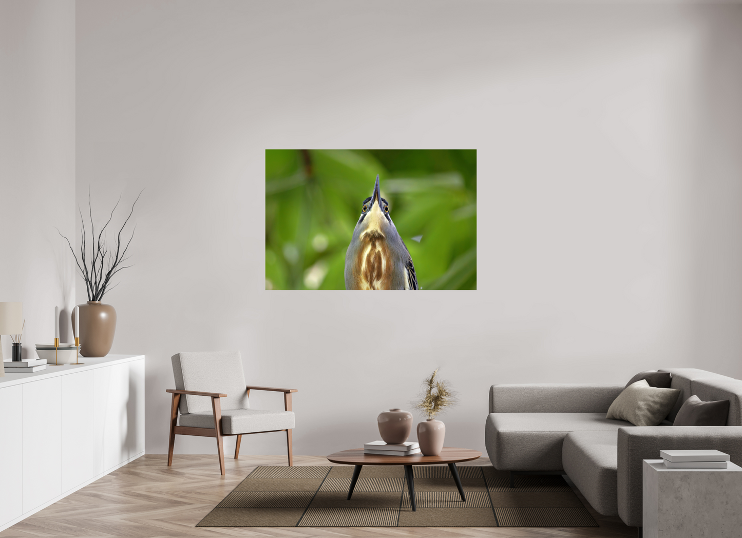150 x 100 cm, Smooth Glossy young tiger heron