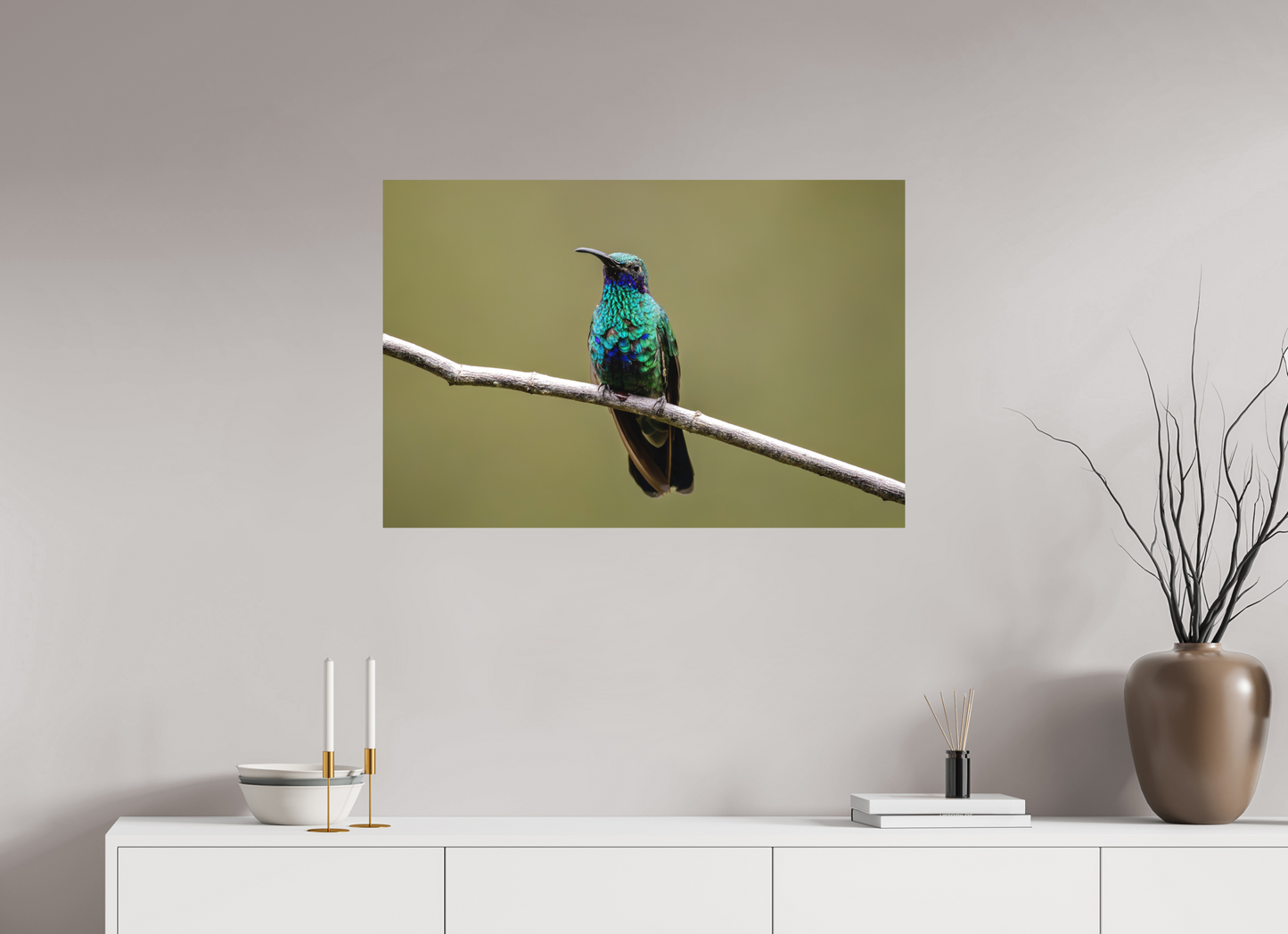 90 x 60 cm, Textured Matte hummingbird13