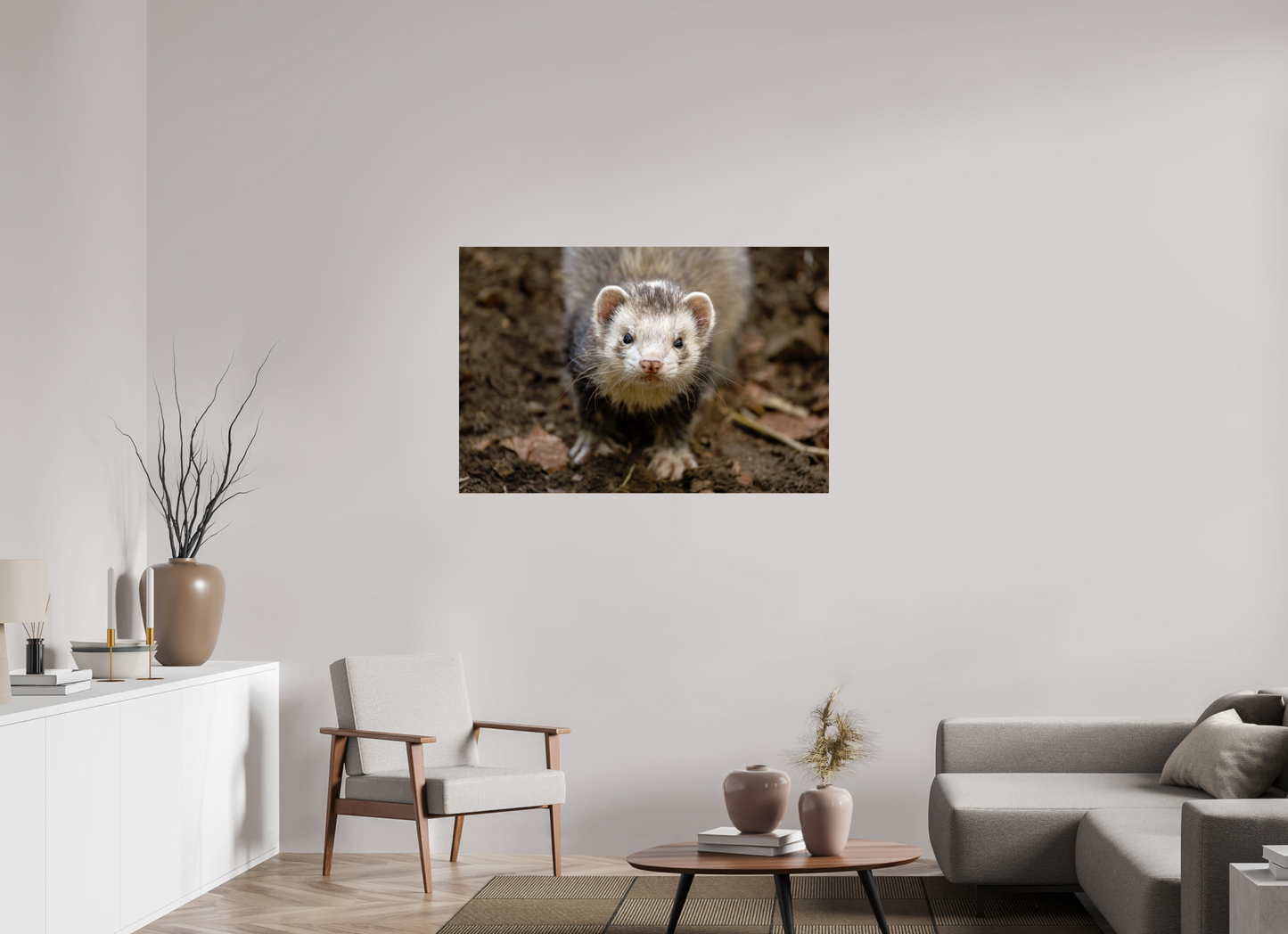 120 x 80 cm, Smooth Glossy ferret