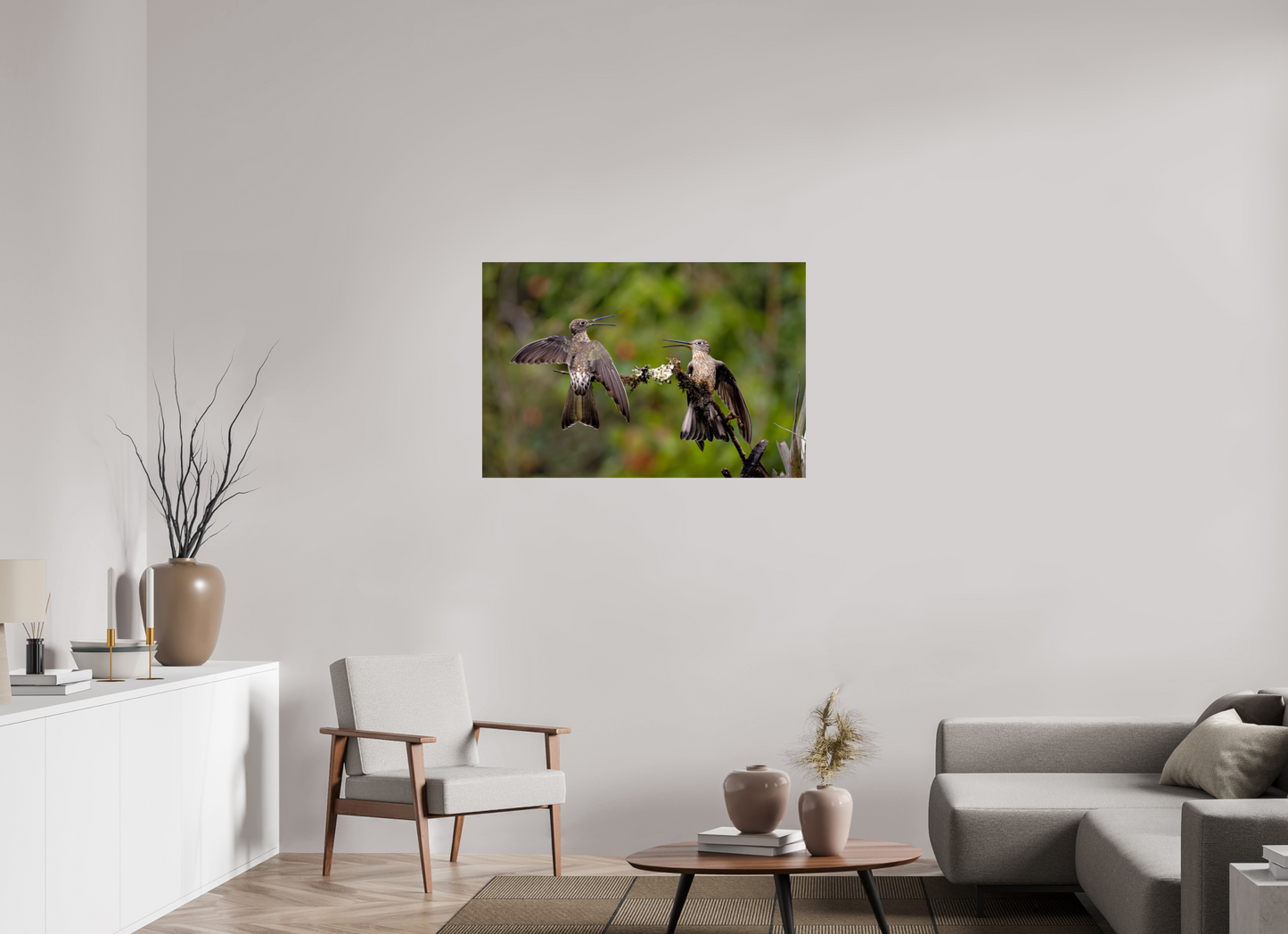 105 x 70 cm, Smooth Glossy giant hummingbirds