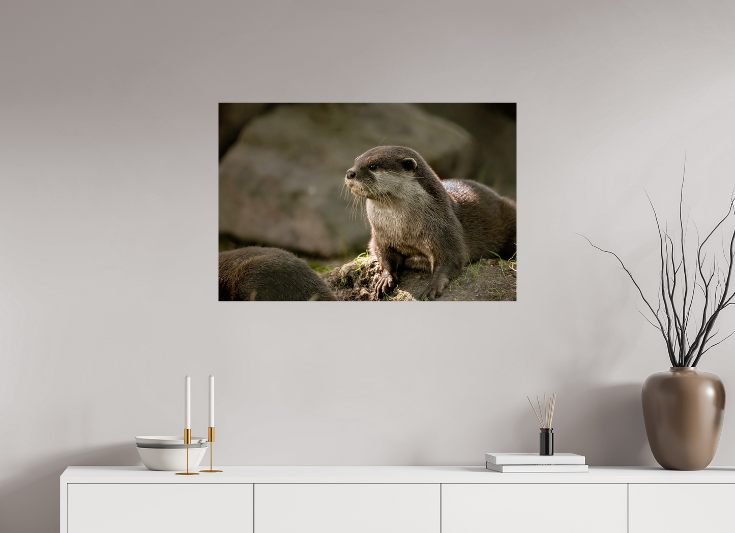 90 x 60 cm, Smooth Glossy otter.
