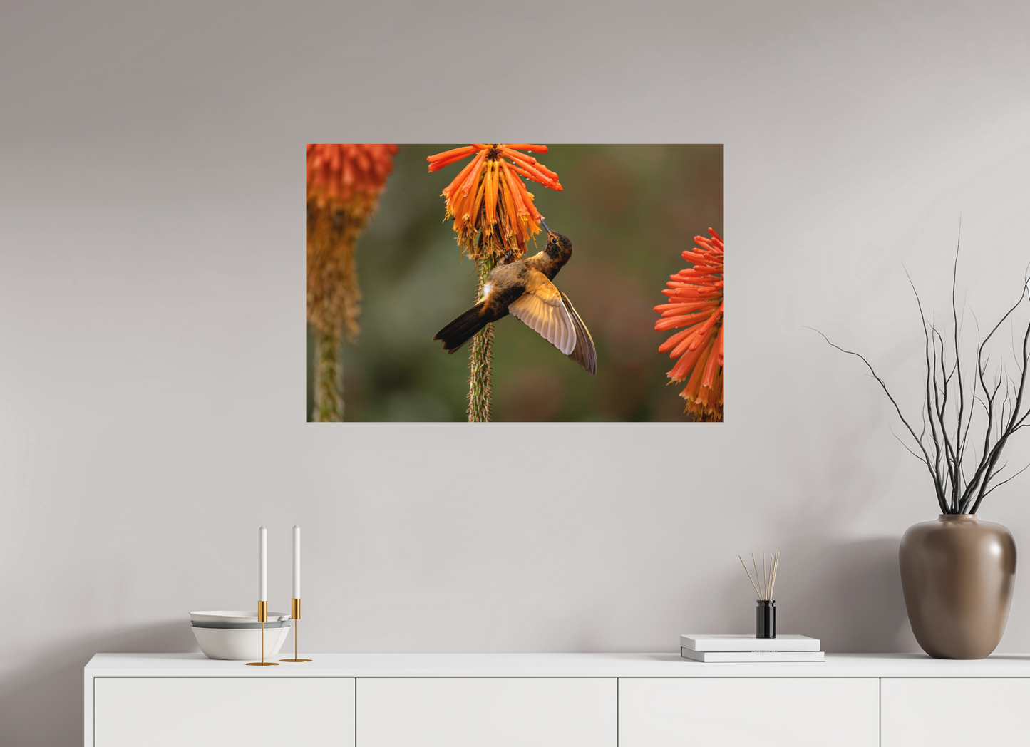 90 x 60 cm, Textured Matte hummingbird11