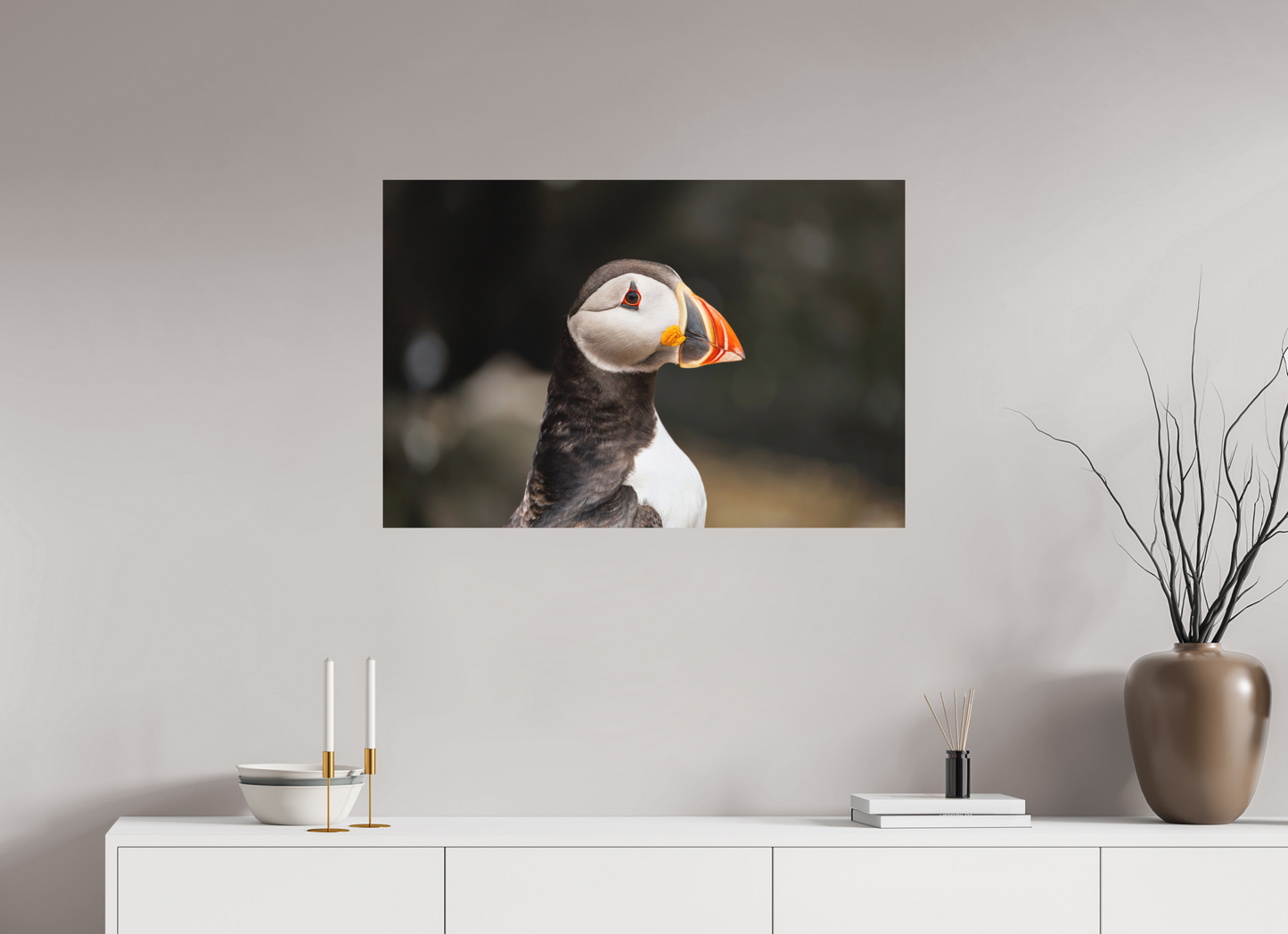 90 x 60 cm, Textured Matte puffin5
