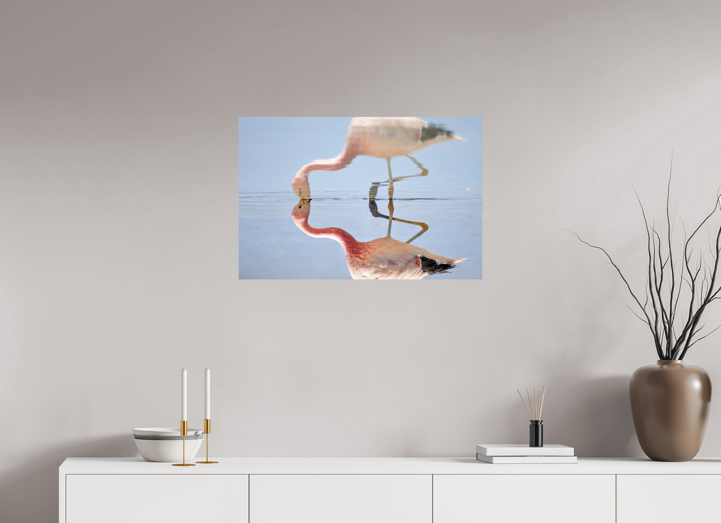 75 x 50 cm, Smooth Glossy Flamingo Flamingo