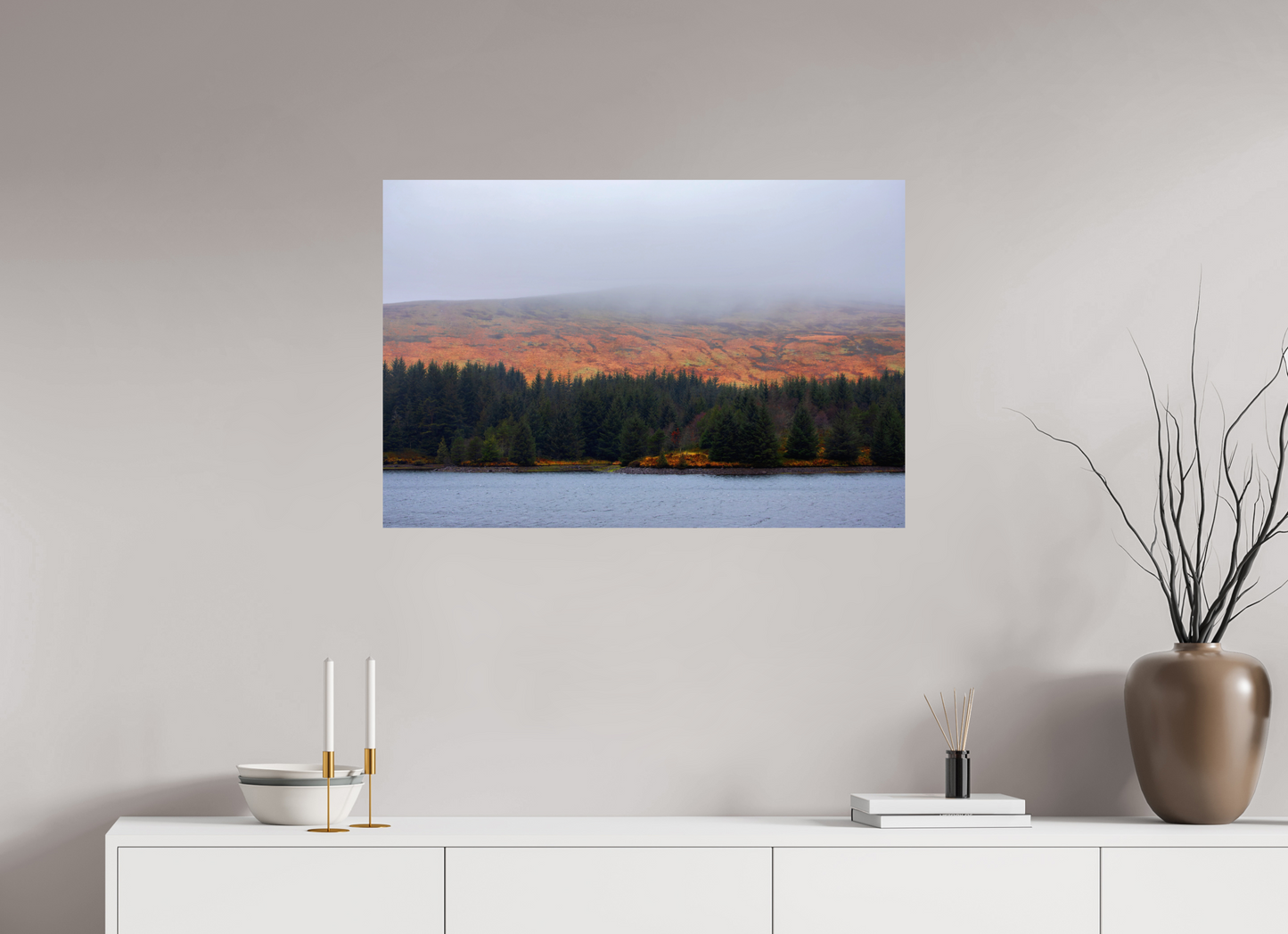 90 x 60 cm, Smooth Glossy Welsh Forest