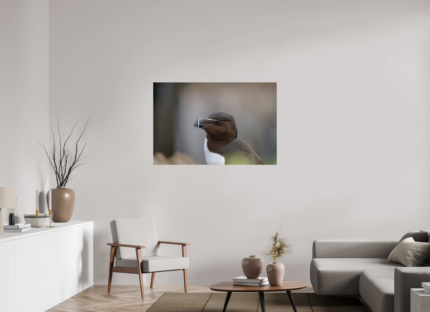 120 x 80 cm, Smooth Glossy Razorbill