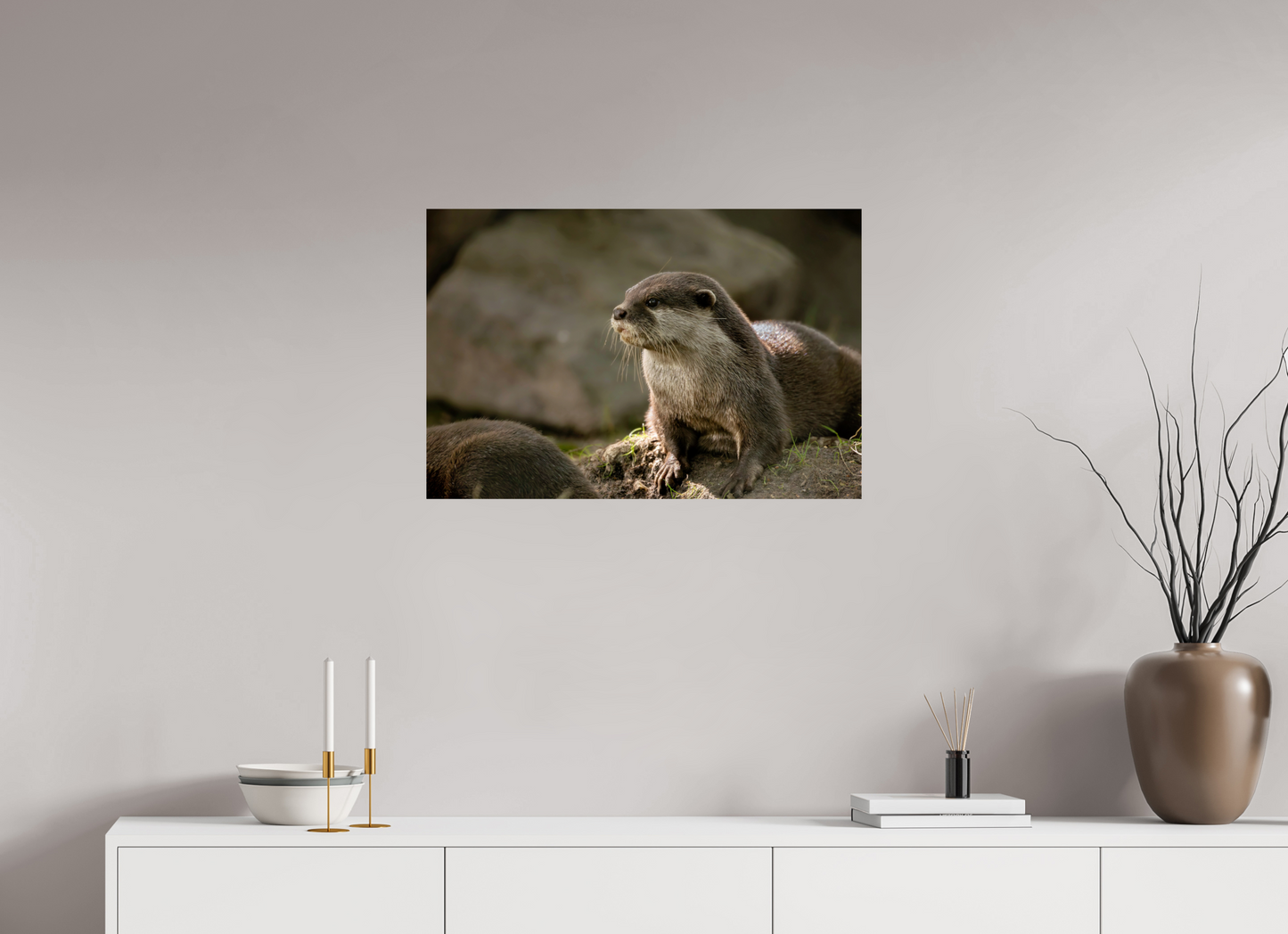 75 x 50 cm, Smooth Glossy otter.