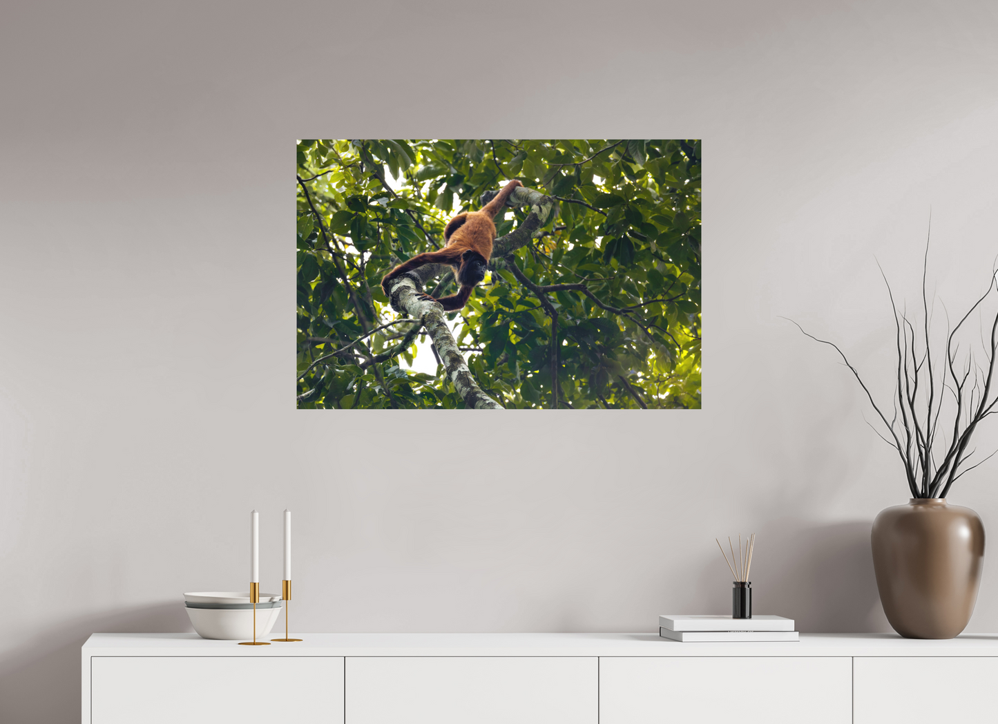 90 x 60 cm, Textured Matte Howler Monkey